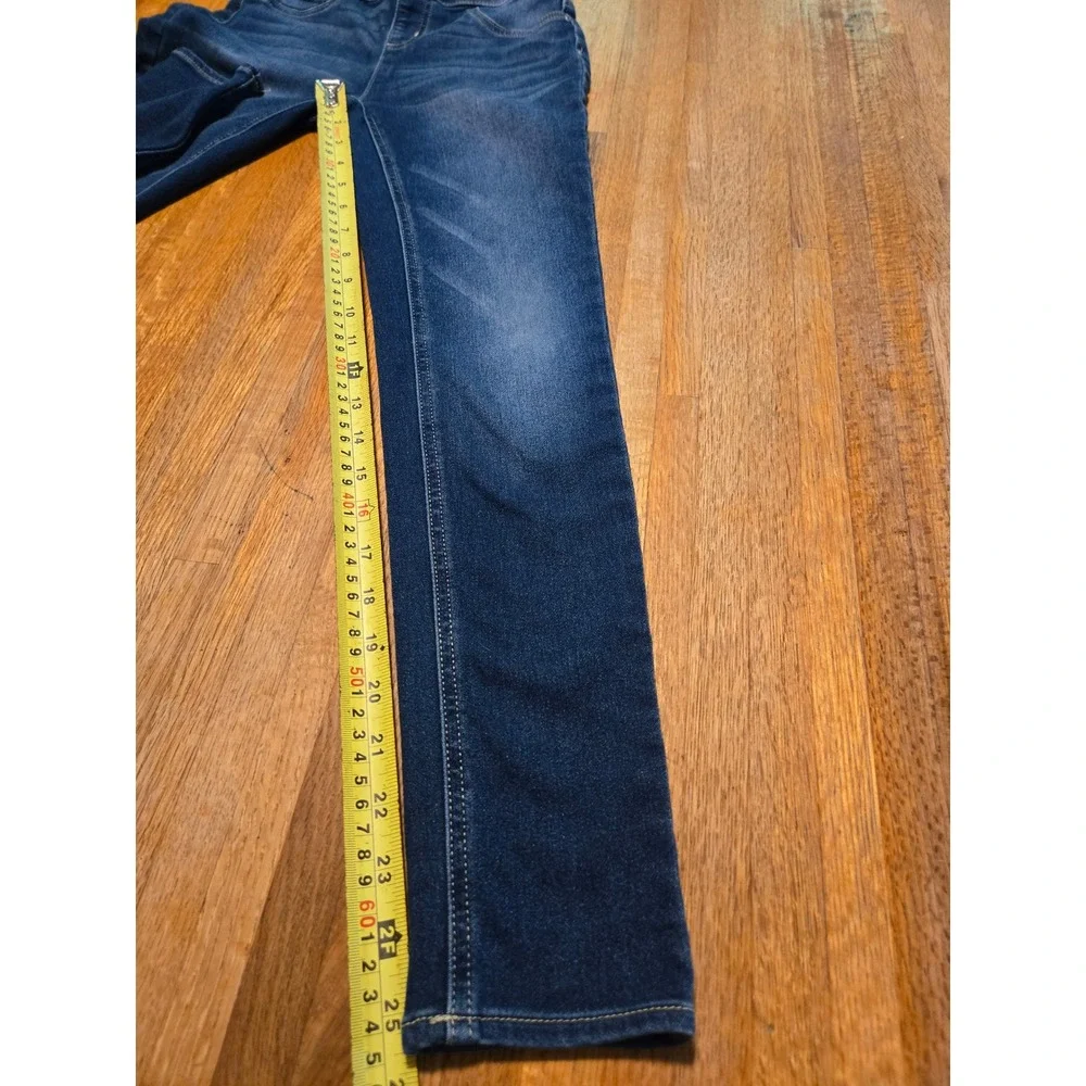Justice Girls 14 Slim Blue Denim‎ Medium Wash Pull On Stretch Jeggings Jeans